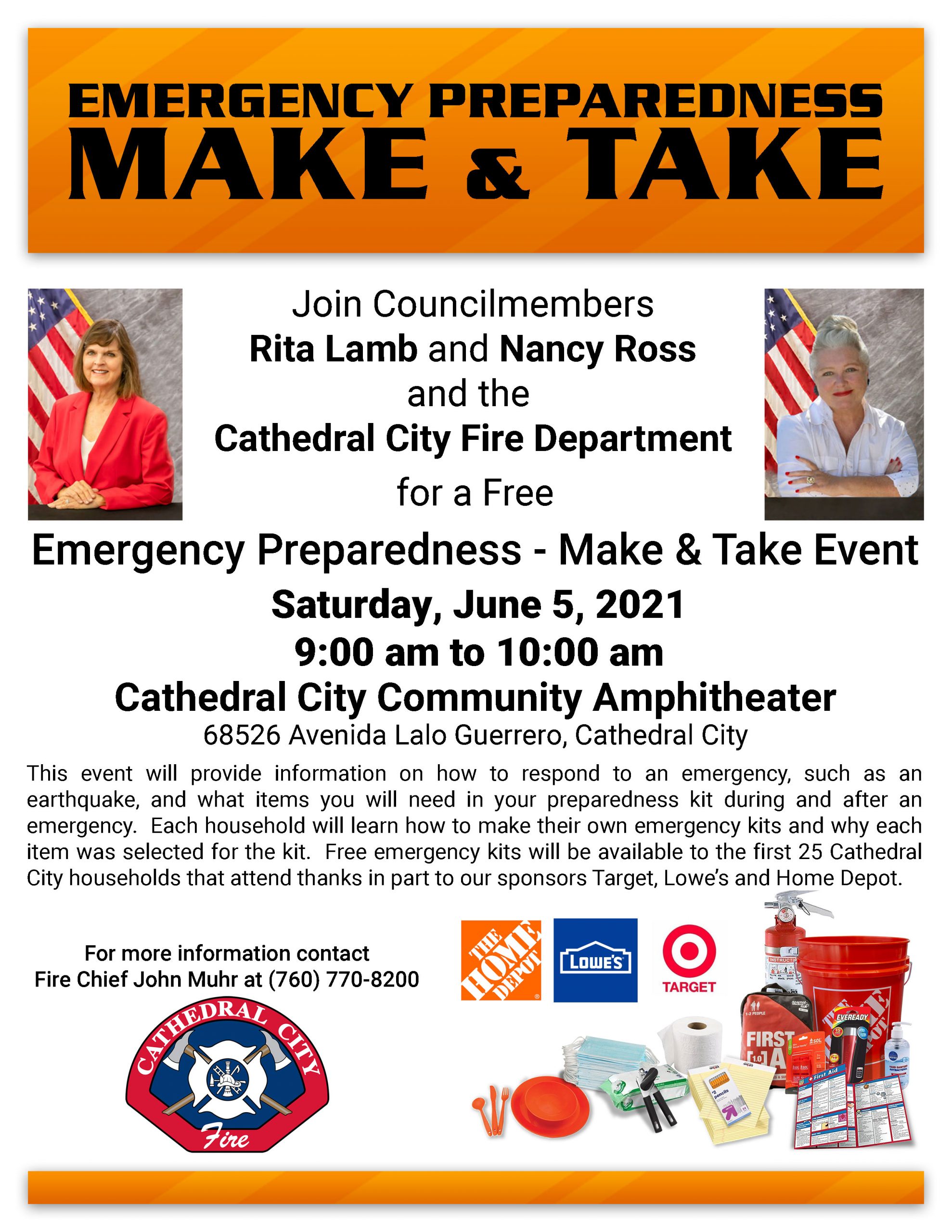 Emergency Preparedness Make & Take Event – June 5th - Discover ...